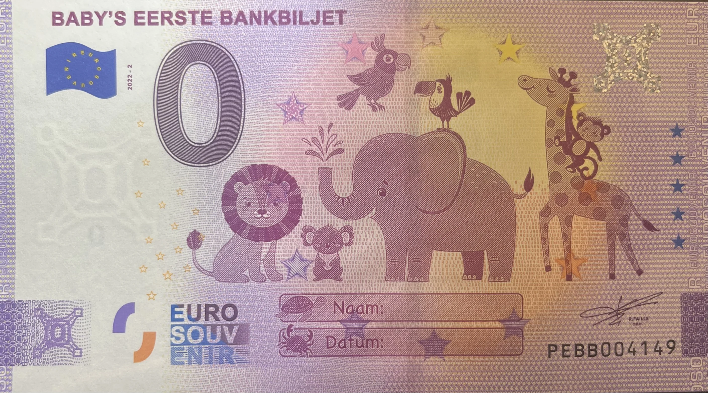 BABY'S EERSTE BANKBILJET