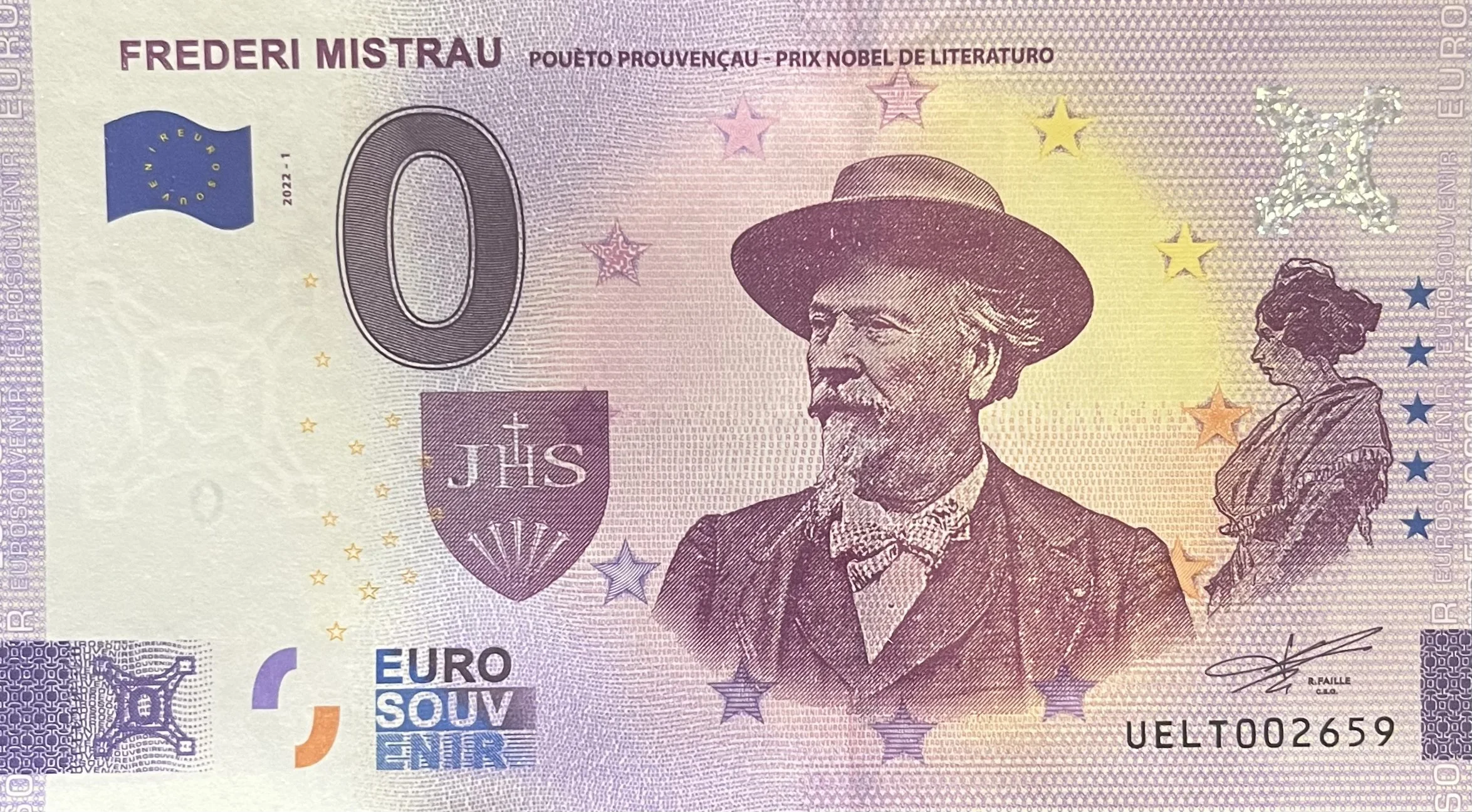 Billete de 0 euros de Frederi Mistrau (2022)
