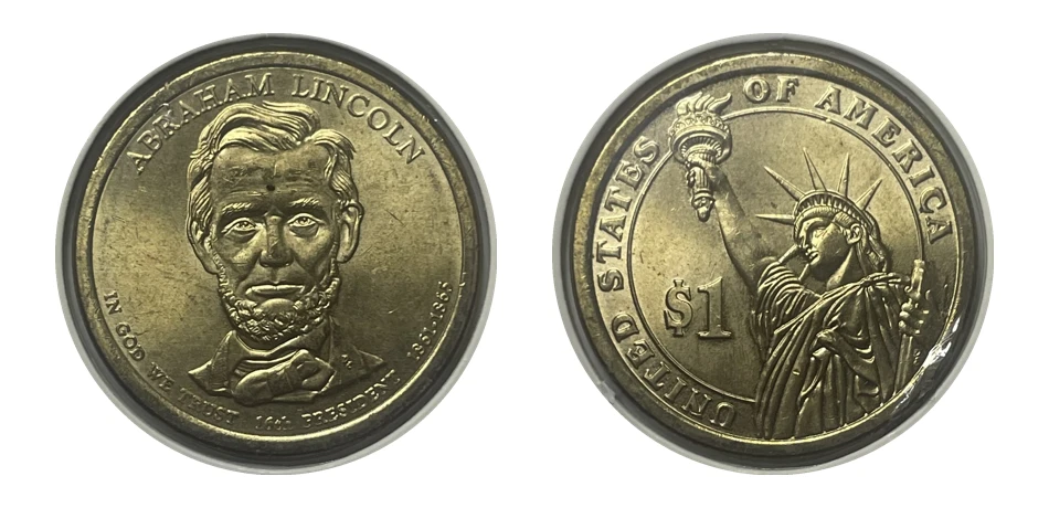 Dólares Presidenciales - Presidente Abraham Lincoln (1861-1865)