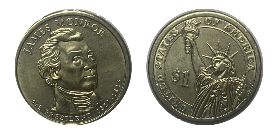 Dólares Presidenciales - Presidente James Monroe (1817-1825)