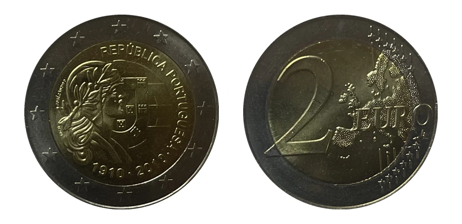 Centenario de la República Portuguesa. Conmemorando la instauración de la república y el fin de la monarquía.